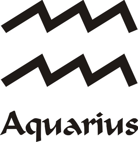 (image for) Aquarius Star Sign Vinyl Sticker - Click Image to Close