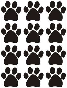 (image for) Dogs Paws Vinyl Stickers