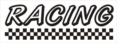 (image for) Racing Vinyl Sticker - Click Image to Close