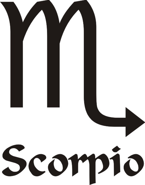 (image for) Scorpio Star Sign Vinyl Sticker - Click Image to Close