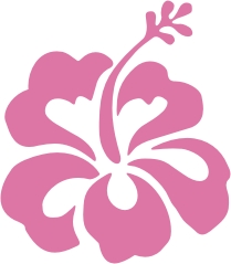 (image for) Vinyl Hibiscus Flower Stickers - Click Image to Close