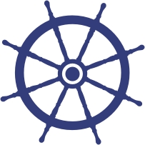 (image for) Ships Wheel Vinyl Sticker - Click Image to Close