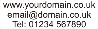 (image for) Web Domain Name, email, and Telephone Number Vinyl Sticker - Click Image to Close