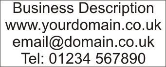 (image for) Business Details Advertising Vinyl Sticker