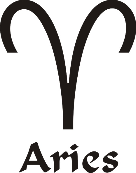 (image for) Aries Star Sign Vinyl Sticker - Click Image to Close