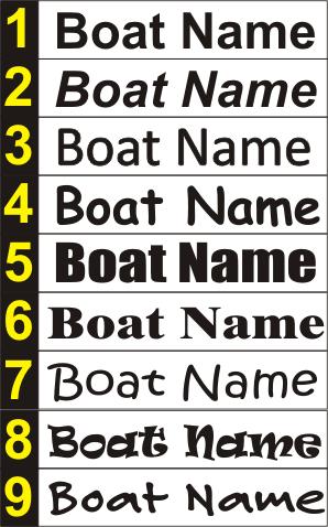 Boat Name Font Samples