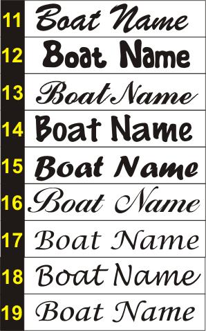 Boat Name Font Samples