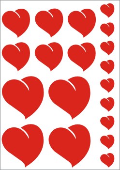 (image for) Vinyl Heart Stickers - Click Image to Close