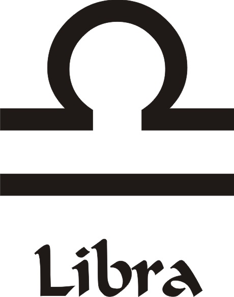 Libra Star Sign Vinyl Sticker - Click Image to Close