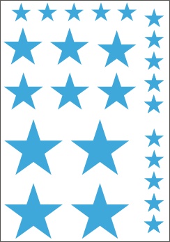 Vinyl Star Stickers