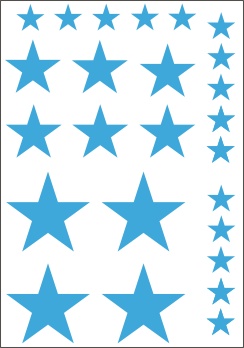 (image for) Vinyl Star Stickers - Click Image to Close