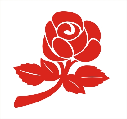 (image for) Single Colour English Rose Vinyl Sticker - Click Image to Close